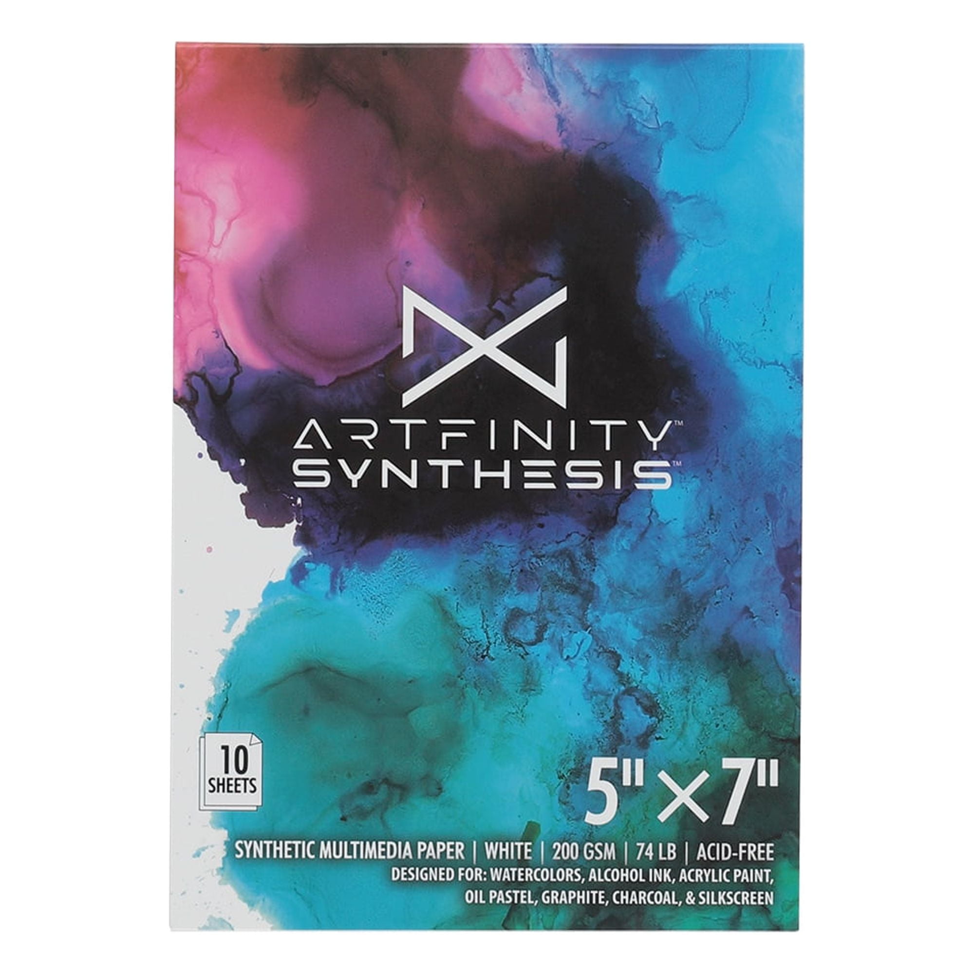 Artfinity Synthesis Watercolor Paper Pads - White 74lb., 200gsm Synthetic  Paper for Painting, Sketching, and More! - 11x14