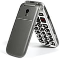 thumbnail image 1 of Artfone 4G Volte Flip Mobile Phones Unlocked for Seniors, Big Buttons Cell Phone for Elderly & Kids, Clear Sound, SOS Button, Convenient USB-C & Charging Dock, Talking Numbers G3 Gray, 1 of 7