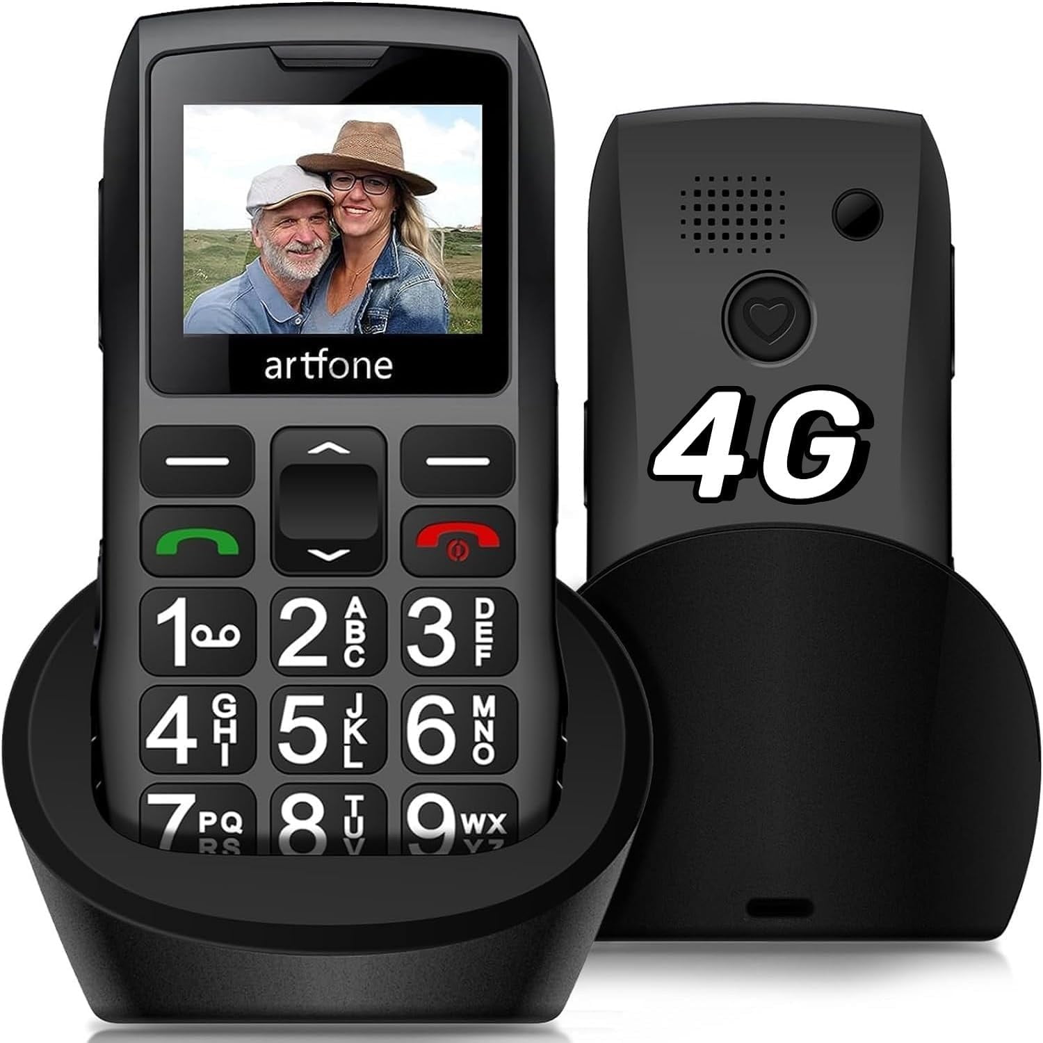 Artfone C1+ 4G Volte Big Button Cell Phone Unlocked for Seniors Big ...