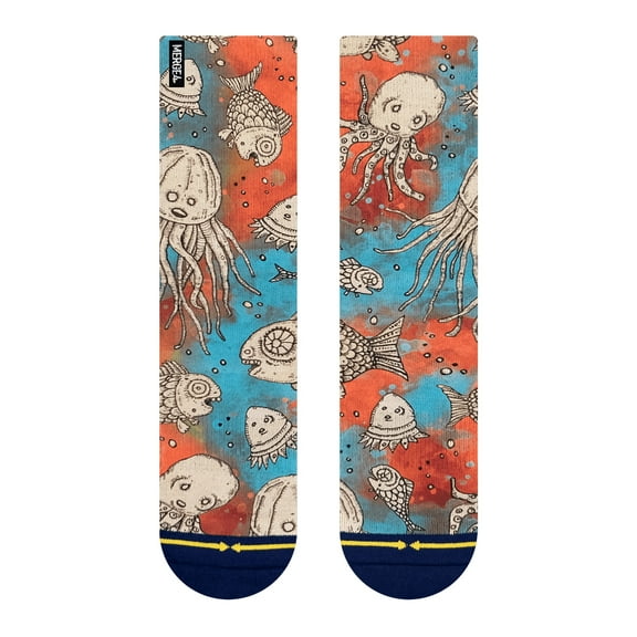 Artful Oceans Creatures Crew Socks With Art By Bad Otis Link