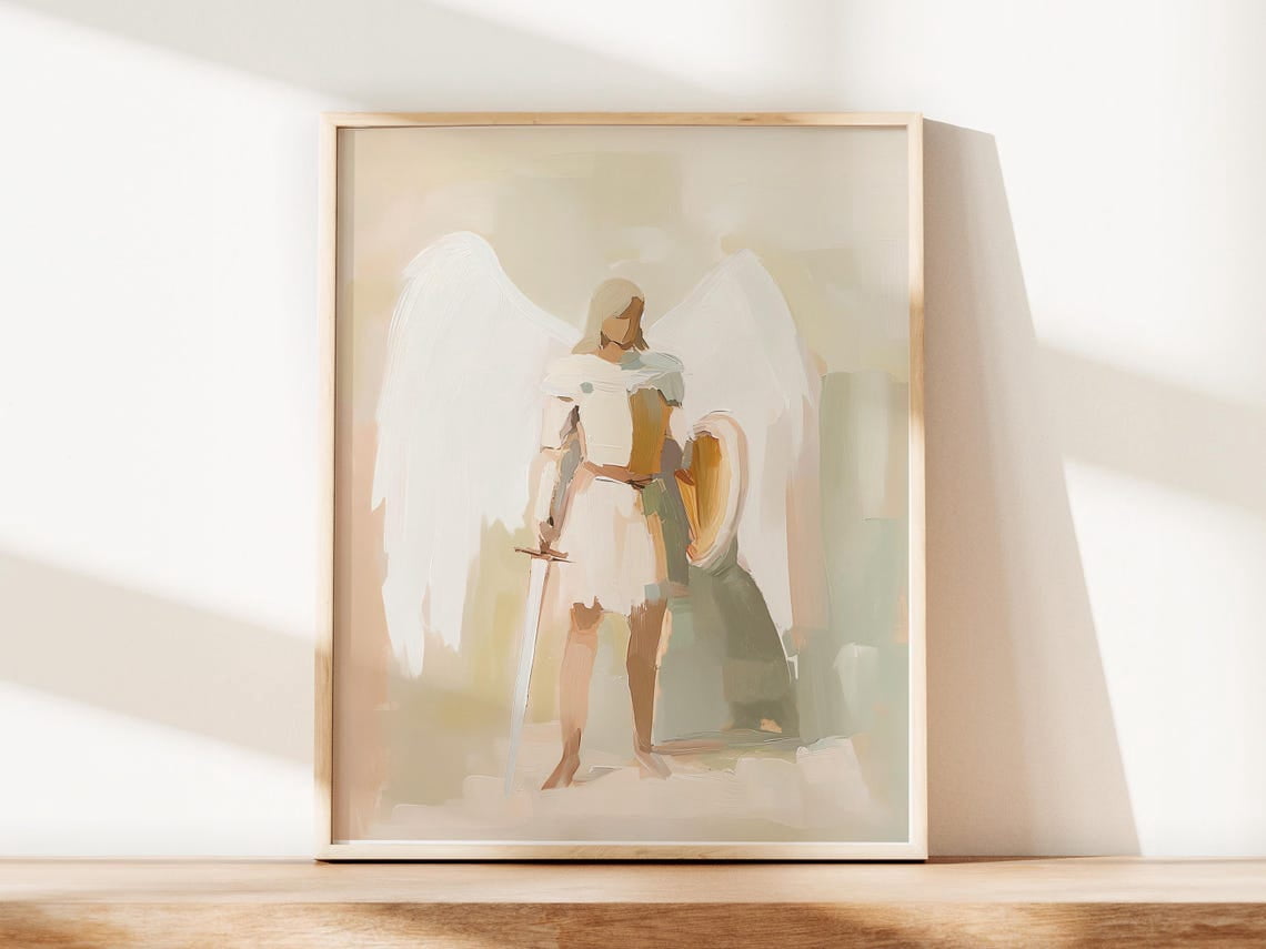 Artful St Michael The Archangel Wallart Oil Painting Saint Michael ...