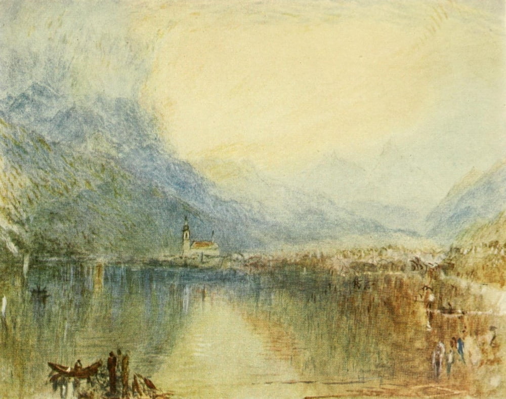 Arth from the Lake of Zug -Turner 1907 Canvas Art - JMW Turner (18 x 24)