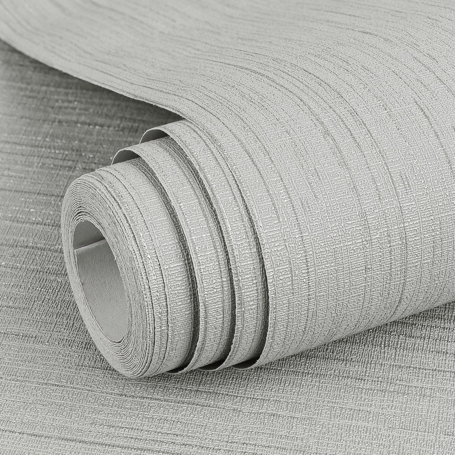 Arthome 23.6"x400" Peel and Stick Wallpaper Grasscloth Textured Wall Covering,Self-Adhesive and Removable Contact Paper for Bedroom,Cabinet Countertop,Stick On Wall Paper(Grey)