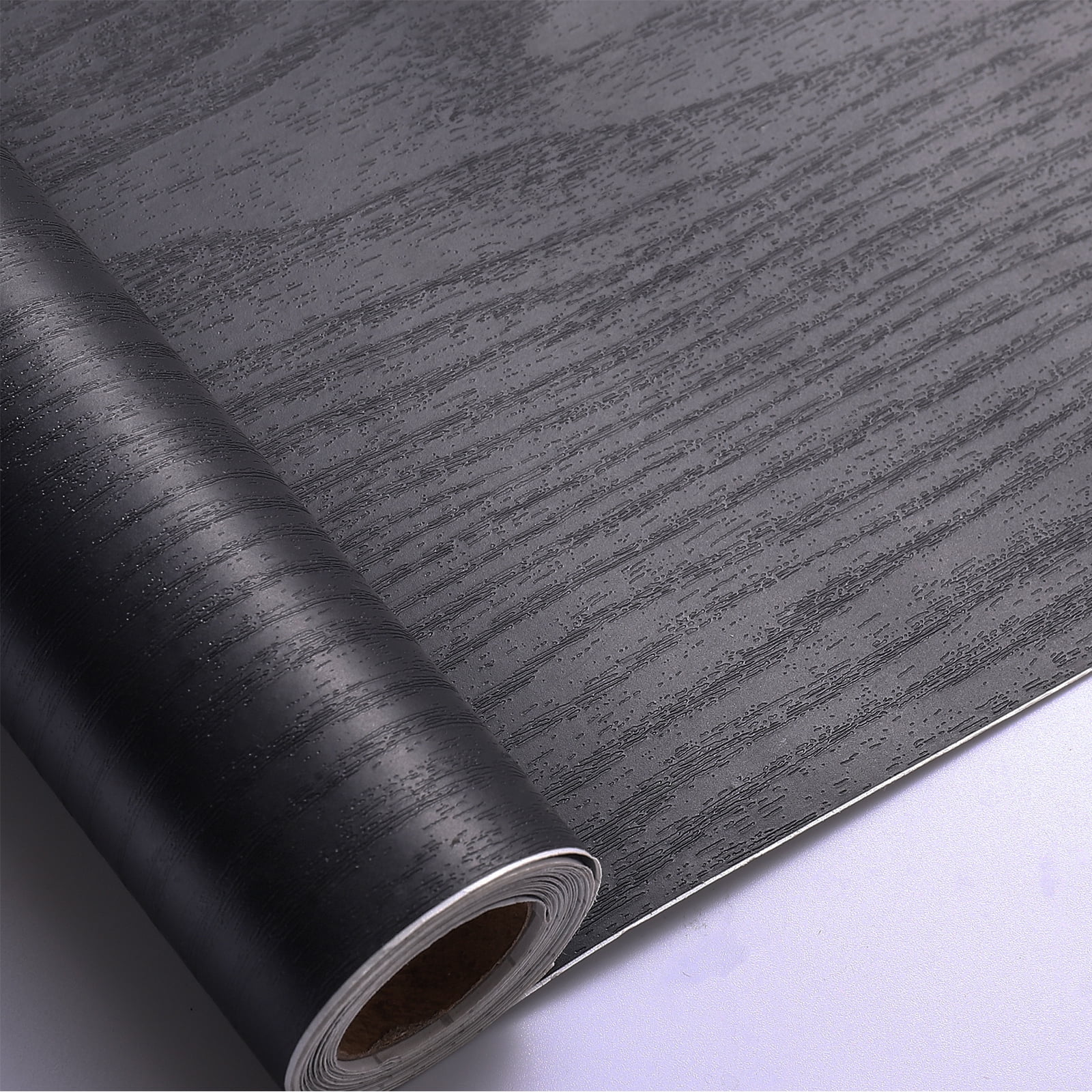 Arthome Wood Black, Peel & Stick Vinyl Wallpaper, 14.2 Sq Ft