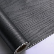 Arthome Wood Black, Peel & Stick Vinyl Wallpaper, 14.2 Sq Ft