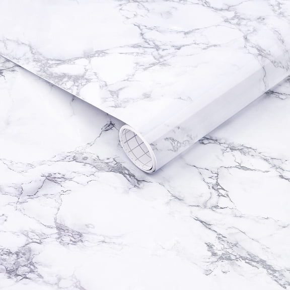 Arthome Marble Contact Paper,17" x393"Self Adhesive Wallpaper,Peel and Stick Vinyl Decorative Film for Furniture Desk, Kitchen Countertop,Cabinet,Shelf Liner,Wallcovering,Easy to Install