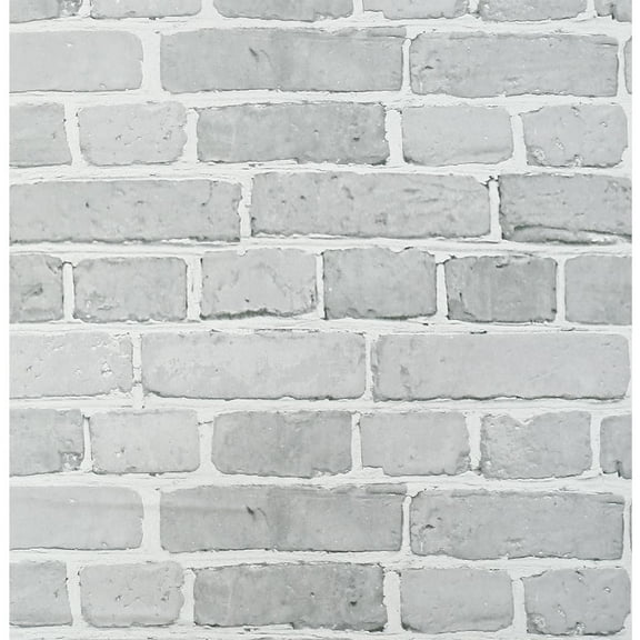 Arthome Peel and Stick Brick Wallpaper 17''x120'' Self Adhesive Contact Paper Waterproof Vinyl Film Wall Paper for Brick Vinyl Paper for Bedroom,Living Room,Fireplace,Stair,Room Decor(Gray)