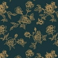 thumbnail image 1 of Arthome Blue Gold Flower-1, Peel & Stick Wallpaper 17"×120", 1 of 7