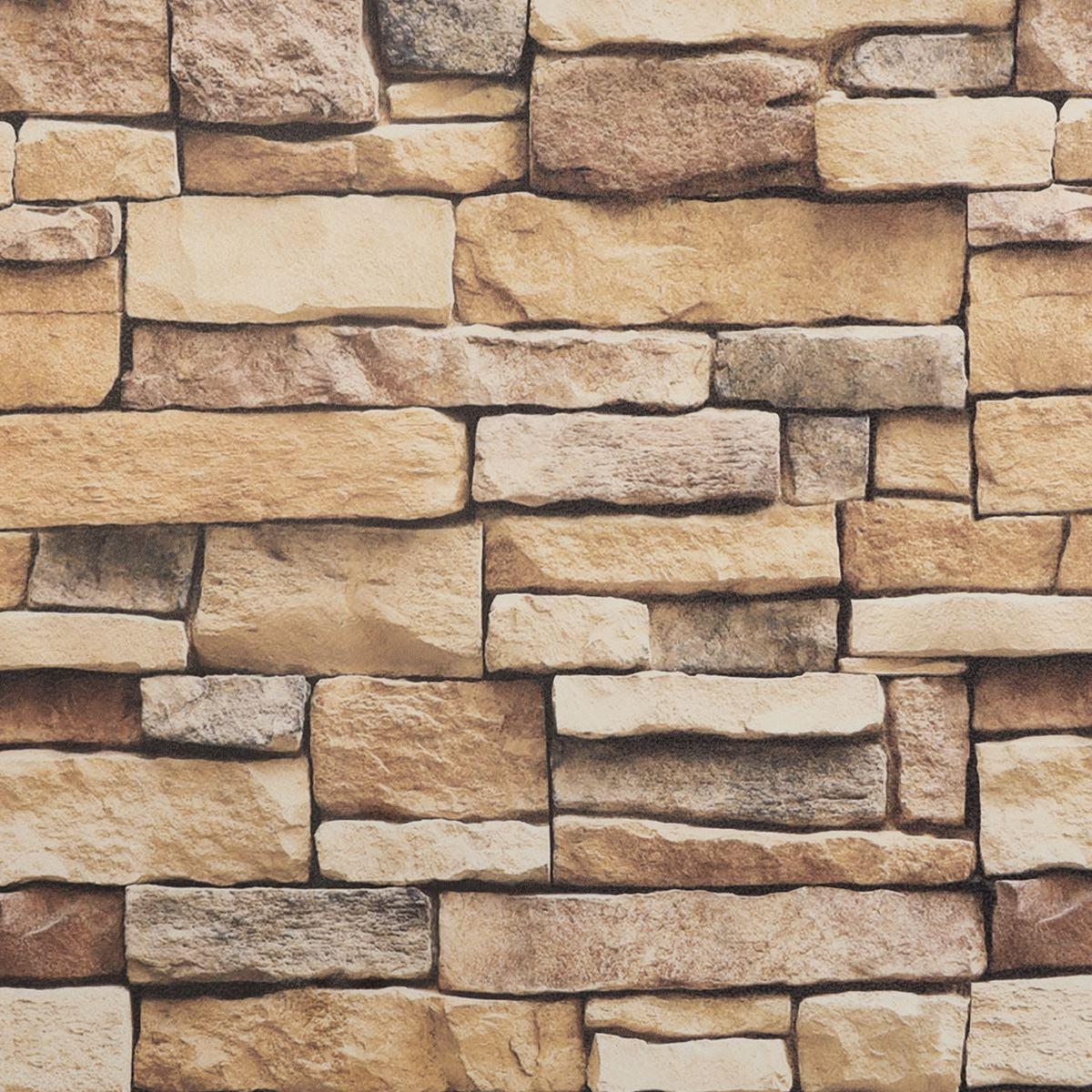 Arthome Rock Wallpaper Peel and Stick 17''x120'' Self Adhesive Contact Paper Waterproof Stone Brick Vinyl Film Wall Paper for Bedroom Living Room Fireplace Backsplash Wall Covering（Brown）