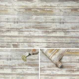 LACHEERY Wood Slat Wall Panel Peel and Stick Wallpaper Grey Wood