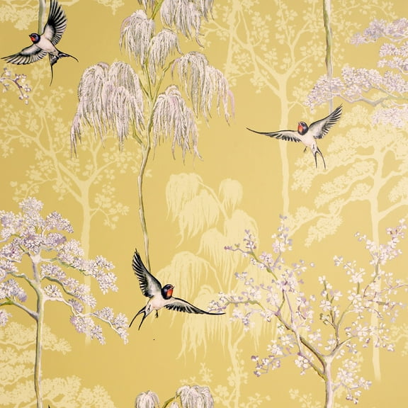 Arthouse Asuka Yellow Sparrow Forest Wallpaper