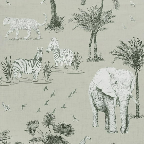Arthouse Lagoon Safari Metallic Wallpaper