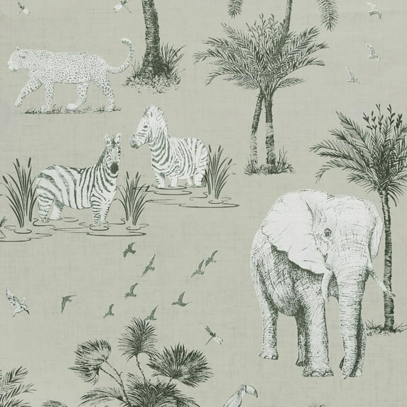 Arthouse Lagoon Safari Metallic Wallpaper