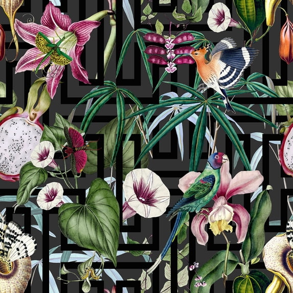 Arthouse Lucretia Multicolor Tropical Wallpaper