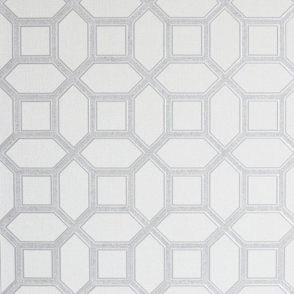 Arthouse Marjorie Silver Trellis Wallpaper