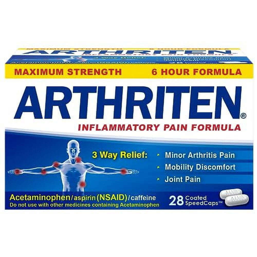 Arthriten Inflammatory Pain Formula Caplets with 3 Active Ingredients