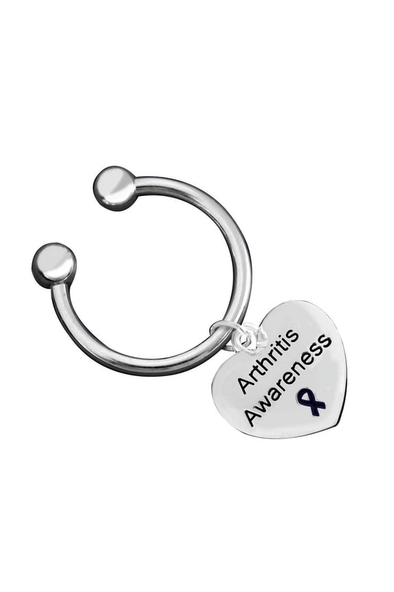 Arthritis Awareness Heart Charm Key Chains