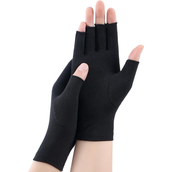 Arthritis Compression Gloves for Women Men - Fingerless Arthritis Gloves for Carpal Tunnel Pain Typling Gloves