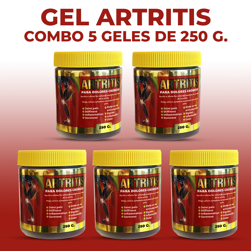 Arthritis Gel 250 g. Pack of 5 Gels Sore Muscles, Joint Aches and