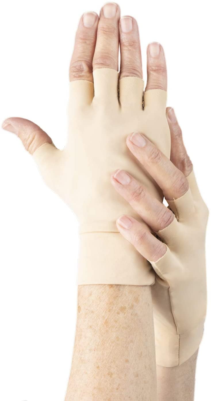 Isotoner Therapeutic Compression Fingerless Gloves with Open