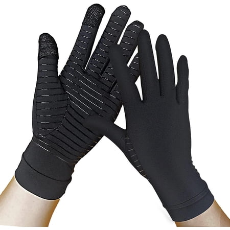 Arthritis Gloves Full Finger Copper Arthritis Compression Gloves For Men Women Raynauds Sufferers ,Carpal Tunnel, Typing ,Hand Pain Relief,Rheumatoid,Tendonitis
