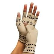 Arthritis Gloves Magnetic Anti-Arthritis Therapeutic Therapy Fingerless Gloves Relief Hand Pain, 1 Pair