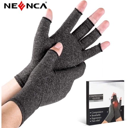 Arthritis Hand Compression Gloves Fingerless Breathable & Moisture Wicking Fabric Alleviate Rheumatoid Pains Ease Muscle Tension