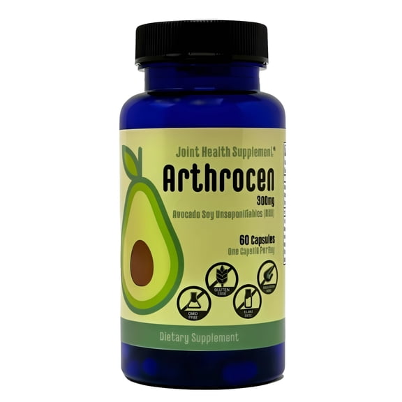 Arthrocen Joint Health Supplement with 300 mg ASU (Avocado Soy Unsaponifiables) Supports Joint Mobility & Cartilage Plant-Based Daily Joint Support Non-GMO, Gluten & Dairy Free 60-Day Supply