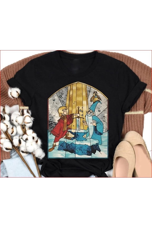 Arthur And Merlin The Sword In The Stone Excalibur Fairytale T-shirt