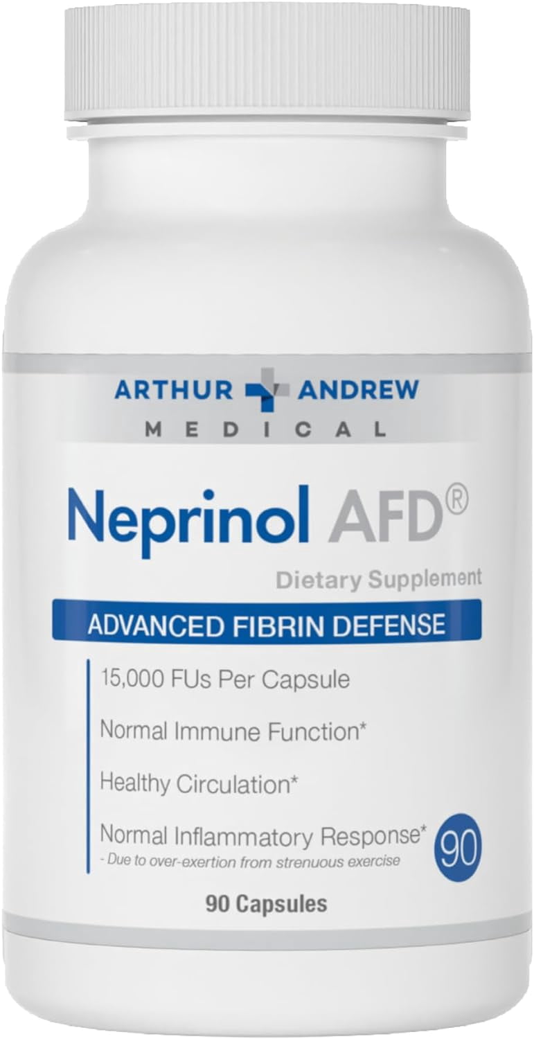Arthur Andrew Medical, Neprinol AFD, Multi Enzyme Blend with Serrapeptase & Nattokinase, 90 Count (Pack of 1)