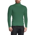 thumbnail image 1 of Arthur Black Men's Solid Hunter Green Pullover Cotton Blend Turtleneck Sweater, 1 of 3
