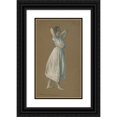 thumbnail image 1 of Arthur Bowen Davies 10x14 Black Ornate Wood Framed Double Matted Museum Art Print Titled: Woman Standing with Hands Behind Her&nbsp;Head (1980), 1 of 5