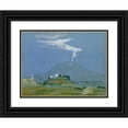 thumbnail image 1 of Arthur Bowen Davies 14x12 Black Ornate Wood Framed Double Matted Museum Art Print Titled: Landscape (Camaldoli) (1911), 1 of 5