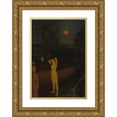 thumbnail image 1 of Arthur Bowen Davies 14x18 Gold Ornate Wood Frame and Double Matted Museum Art Print Titled - Full-Orbed Moon (1901), 1 of 4