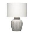 thumbnail image 1 of J&D Designs Arthur Ceramic Table Lamp with Linen Shade Grey, 1 of 3