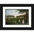 thumbnail image 1 of Arthur Devis 18x13 Black Ornate Wood Framed Double Matted Museum Art Print Titled - Sir John Shaw and His Family in the Park at Eltham Lodge, Kent (1761), 1 of 5
