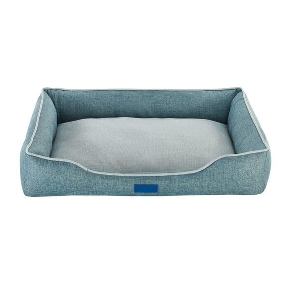 Arthur Dog Bed Medium Orthopedic Support Soft Fabric Easy Cleaning Modern Design For Living Room Bedroom Pet Resting Area,Green