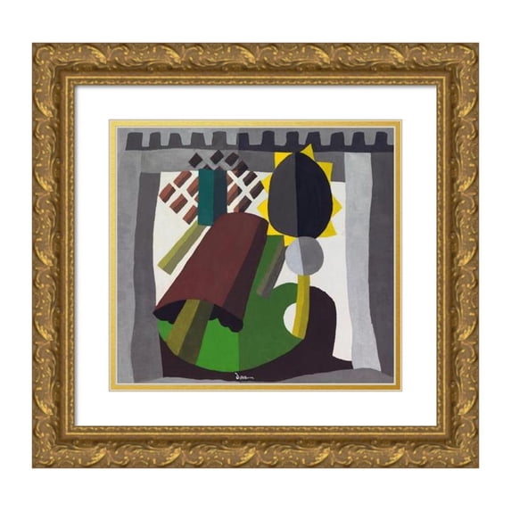 Arthur Dove 13x12 Gold Ornate Wood Frame and Double Matted Museum Art Print Titled - The Inn (1942)