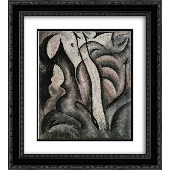 Arthur Dove 2x Matted 20x22 Black Ornate Framed Art Print 'Sentimental Music'