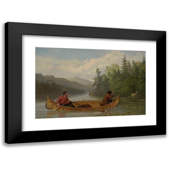 Arthur Fitzwilliam Tait 14x11 Black Modern Framed Museum Art Print Titled - A Good Chance (1862)