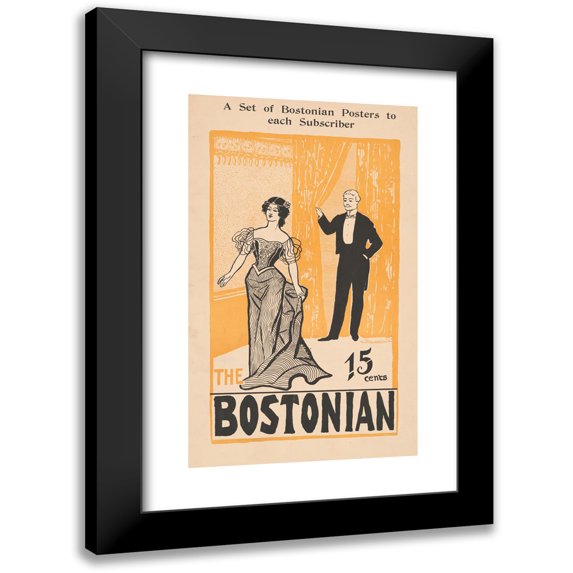 Arthur Garfield Learned 12x18 Black Modern Framed Museum Art Print Titled - The Bostonian. a Set of Bostonian Posters to Each Subscriber (1896)