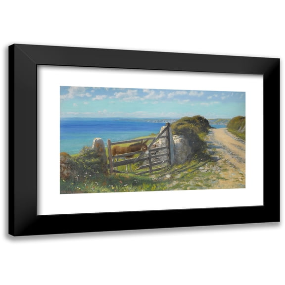 Arthur Hughes 14x10 Black Modern Framed Museum Art Print Titled - Sunday