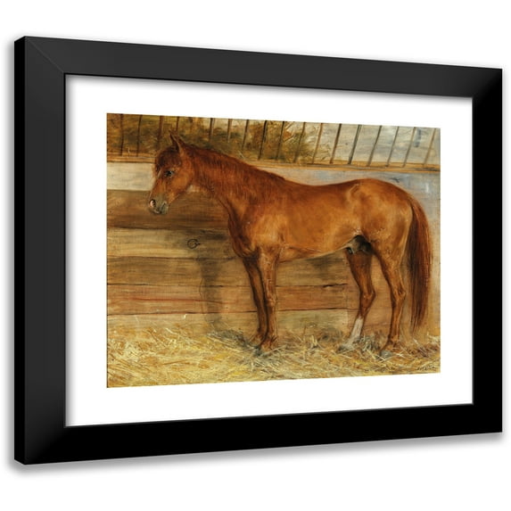 Arthur Kurtz 17x15 Black Modern Framed Museum Art Print Titled - A Fox in a Stable
