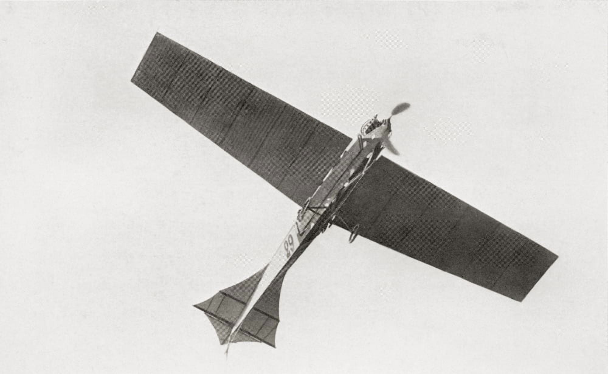 Arthur Lathams Monoplane In The Air In 1909 Arthur Charles Hubert Latham 1883 Canvas Art - Ken Welsh Design Pics (18 x 11)