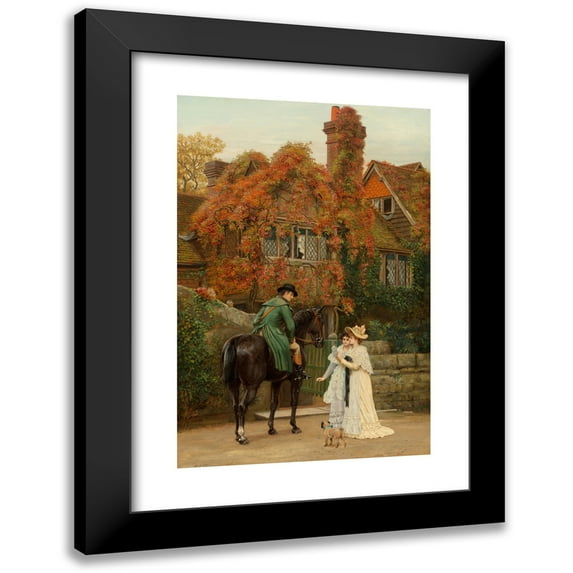 Arthur Longley Vernon 11x14 Black Modern Framed Museum Art Print Titled - The Messenger (The Heiress)