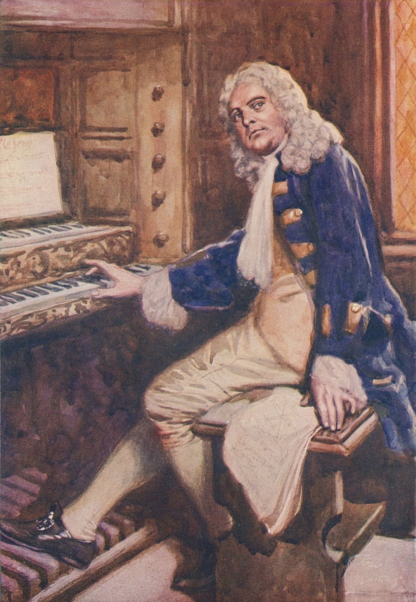 Arthur Mees Childrens Enc 1930s Handel thinking out Hallelujah chorus Canvas Art - Unknown (18 x 24)