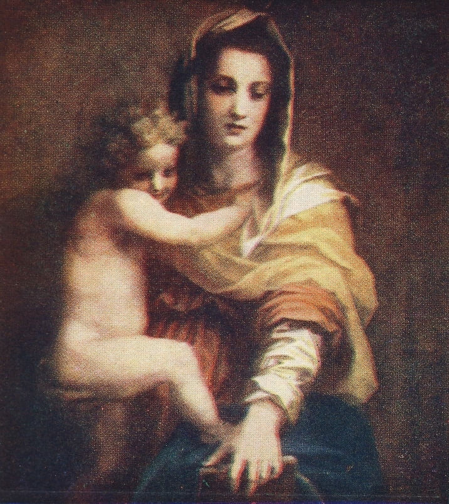 Arthur Mees Childrens Enc 1930s Madonna Canvas Art - Andrea Del Sarto (18 x 24)