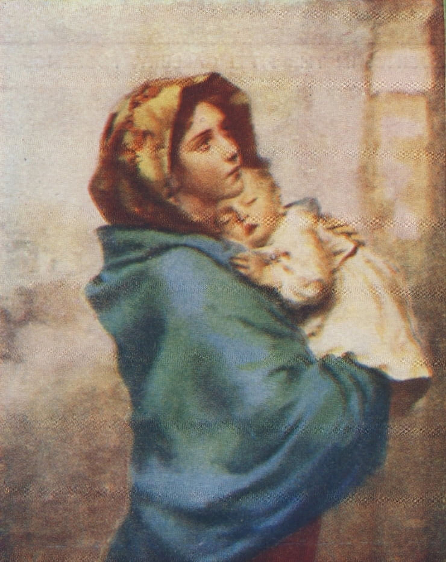 Arthur Mees Childrens Enc 1930s Madonna of the Streets Canvas Art - Roberto Ferruzzi (18 x 24)