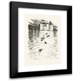 thumbnail image 1 of Arthur Rackham 11x14 Black Modern Framed Museum Art Print Titled - On the Opposite Side of the Lake Stood a Splendid Brightly-Lighted Castle (1920), 1 of 5