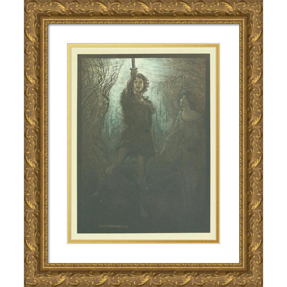 Arthur Rackham 12x14 Gold Ornate Wood Frame and Double Matted Museum ...